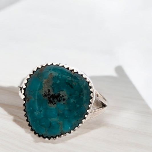 Lady's Way | Handmade Navajo Sterling Silver & Turquoise Ring