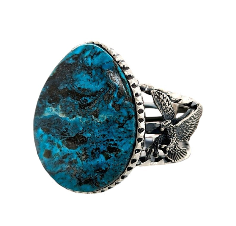 High Noon | Kingman Turquoise Sterling Silver Cuff Bracelet by Rob Sherman