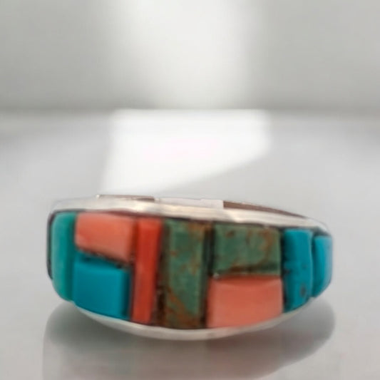 Cassidy Way | Cobblestone Inlay Ring | Handmade Navajo Jewelry