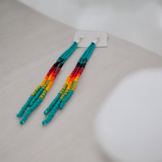 Runaway Colt | Handmade Navajo Beaded Dangle Earrings