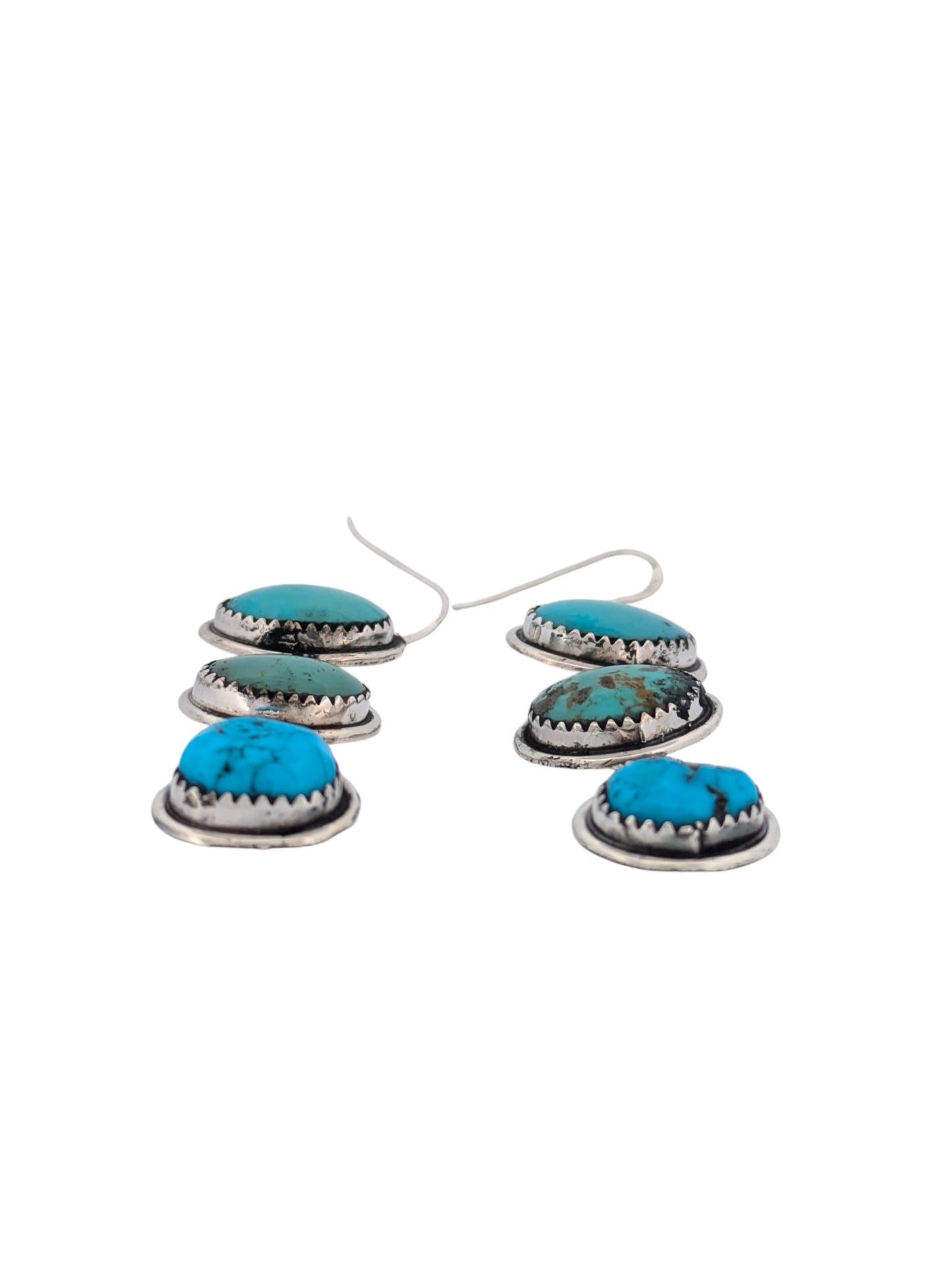 Desert Lake | Native American Handmade Sterling Silver Earrings