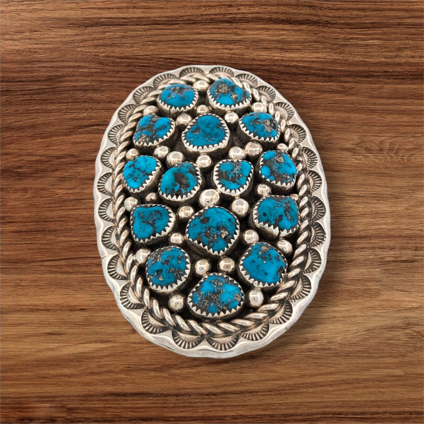 Bob White Ridge | New Native American Handmade Multi-Stone Turquoise Cluster Ring by Navajo Artist Tiffaney Jones