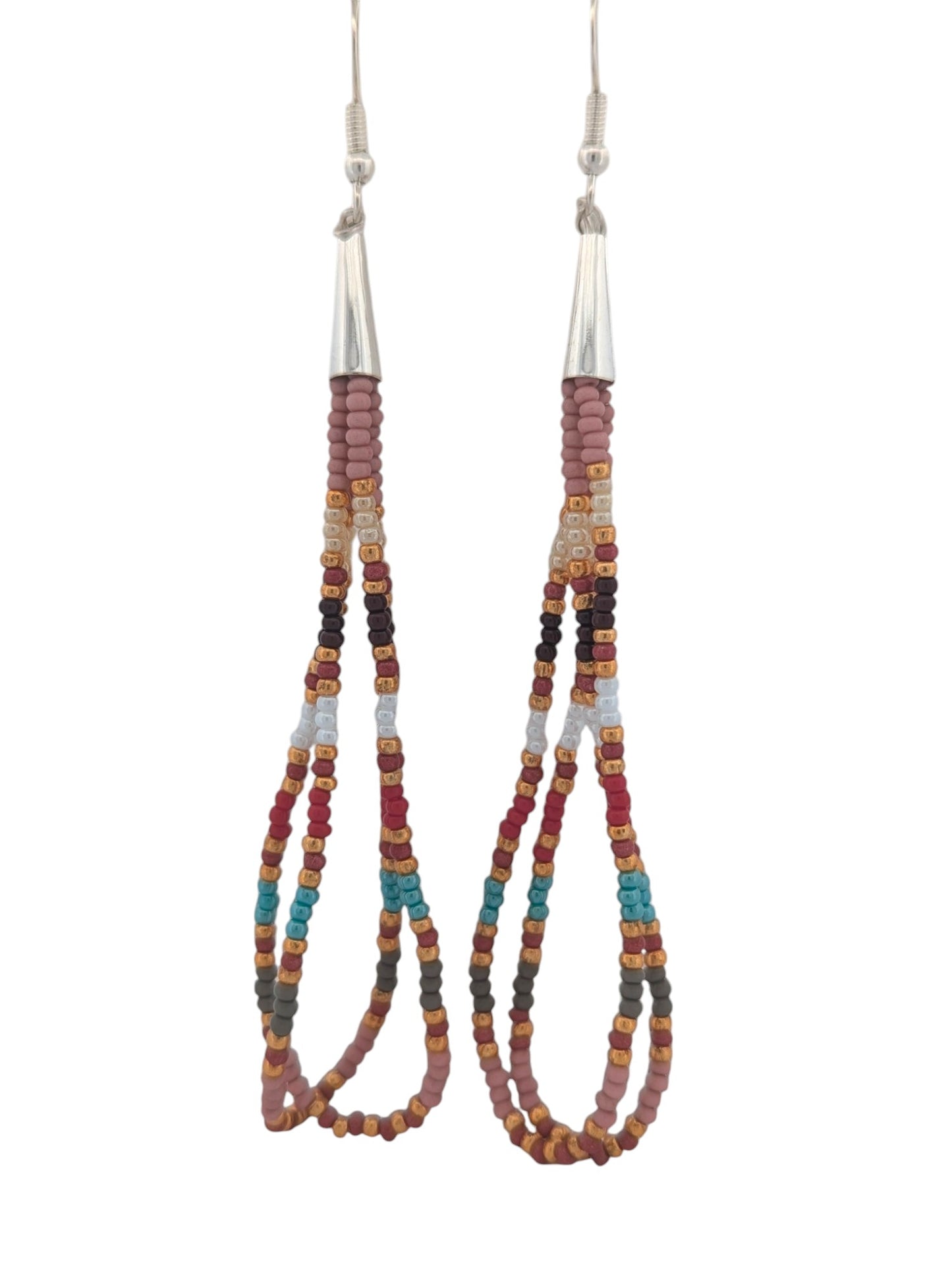 Lasso Run | New Native American Handmade Beaded Necklace and Earrings by Navajo Artist Sarah Morgan