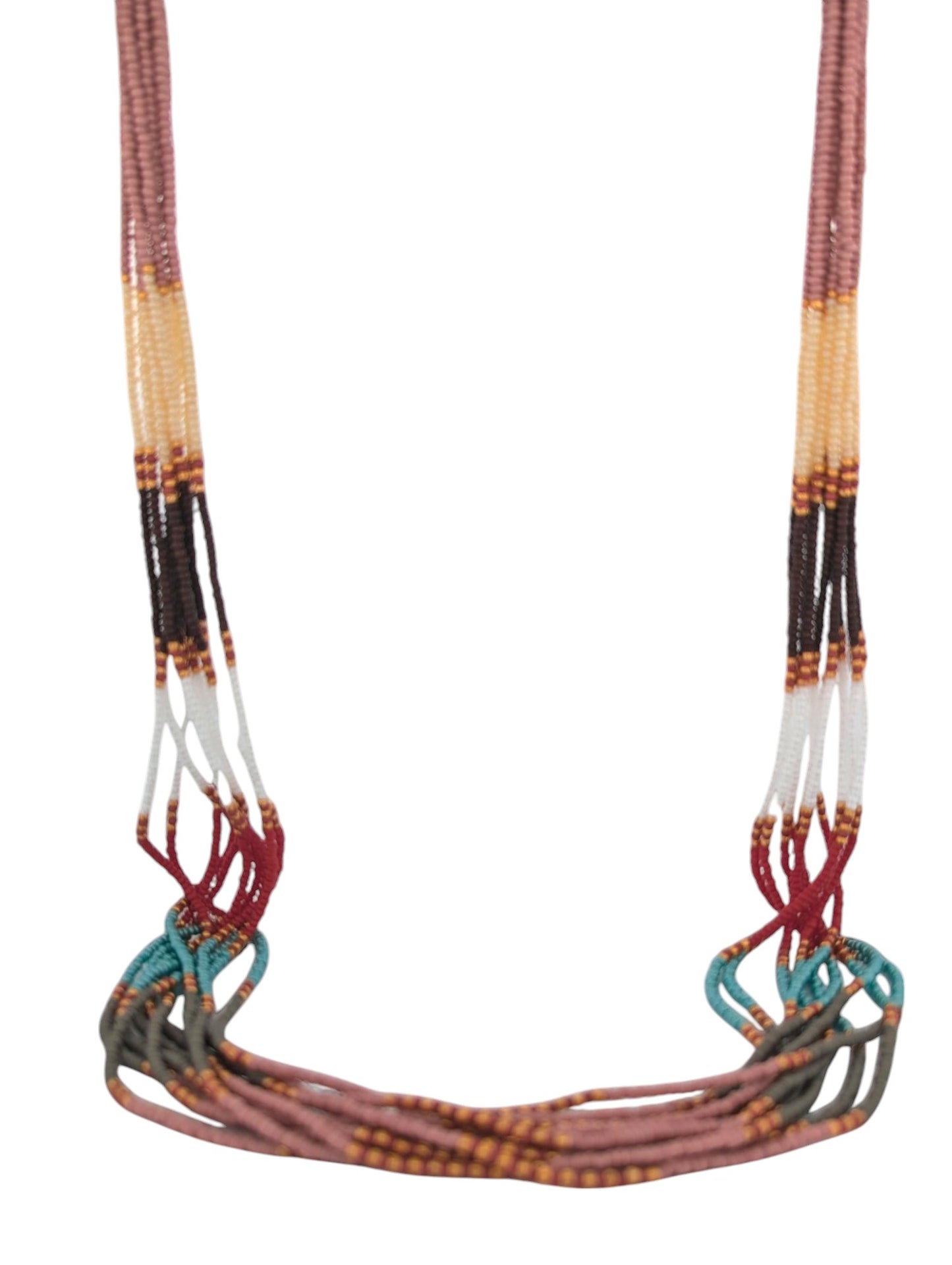 Lasso Run | New Native American Handmade Beaded Necklace and Earrings by Navajo Artist Sarah Morgan