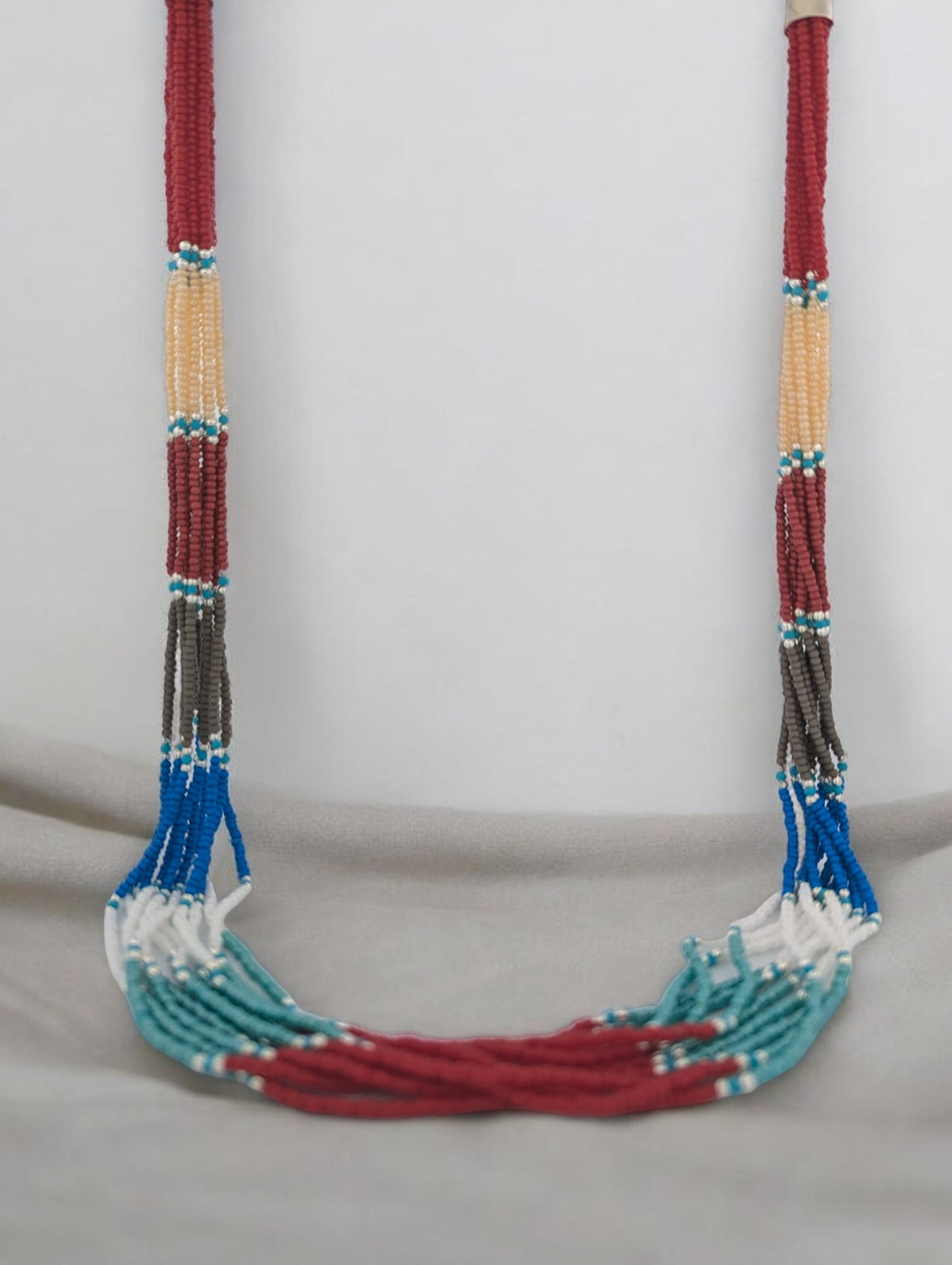 Bull Gap | New Handmade Native American Beaded Necklace and Earrings by Navajo Artist Sarah Morgan