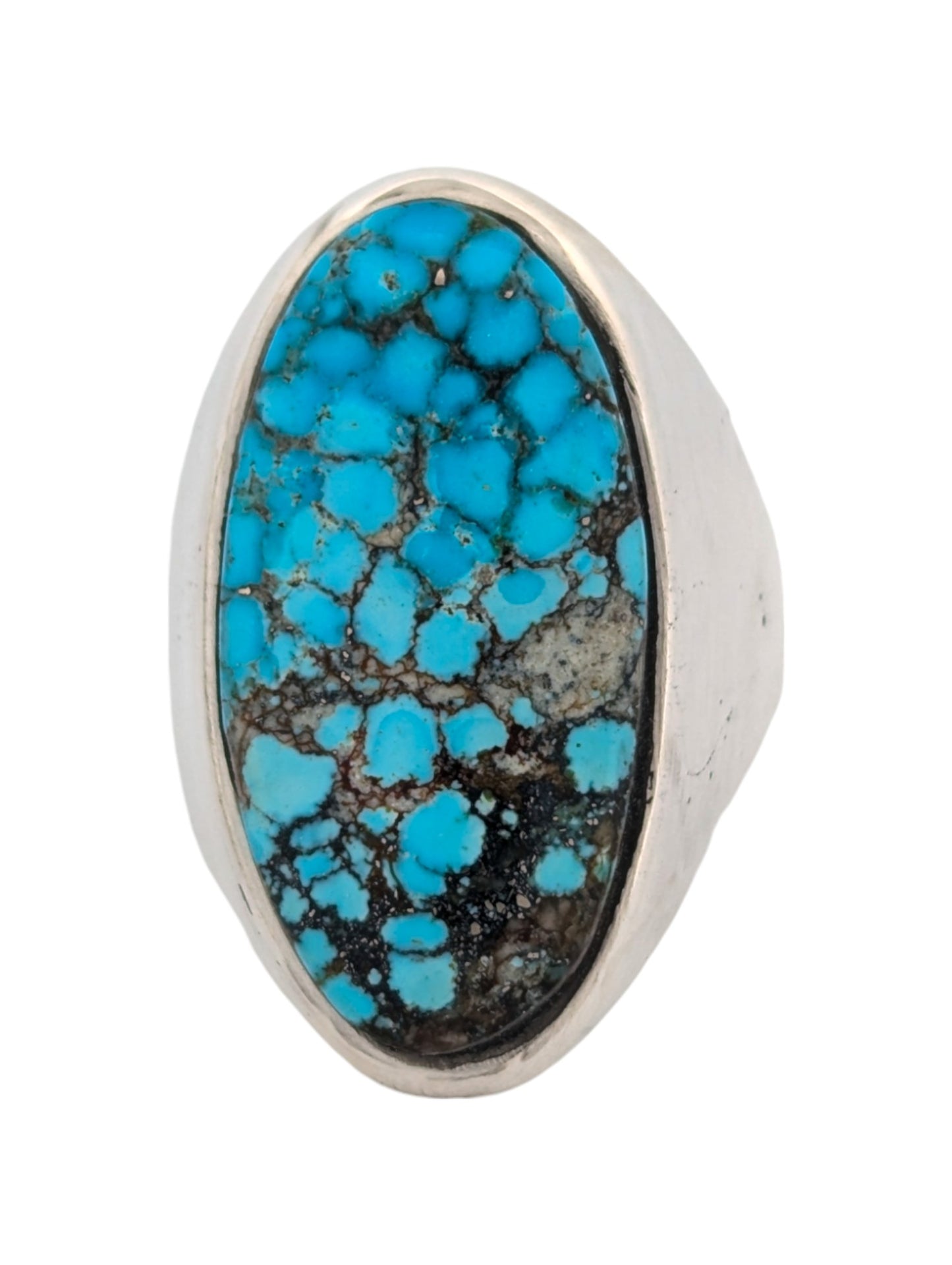 Sweetwater Sue | New Sterling Silver Turquoise Ring with Single Stone Inlay - Size 9.5