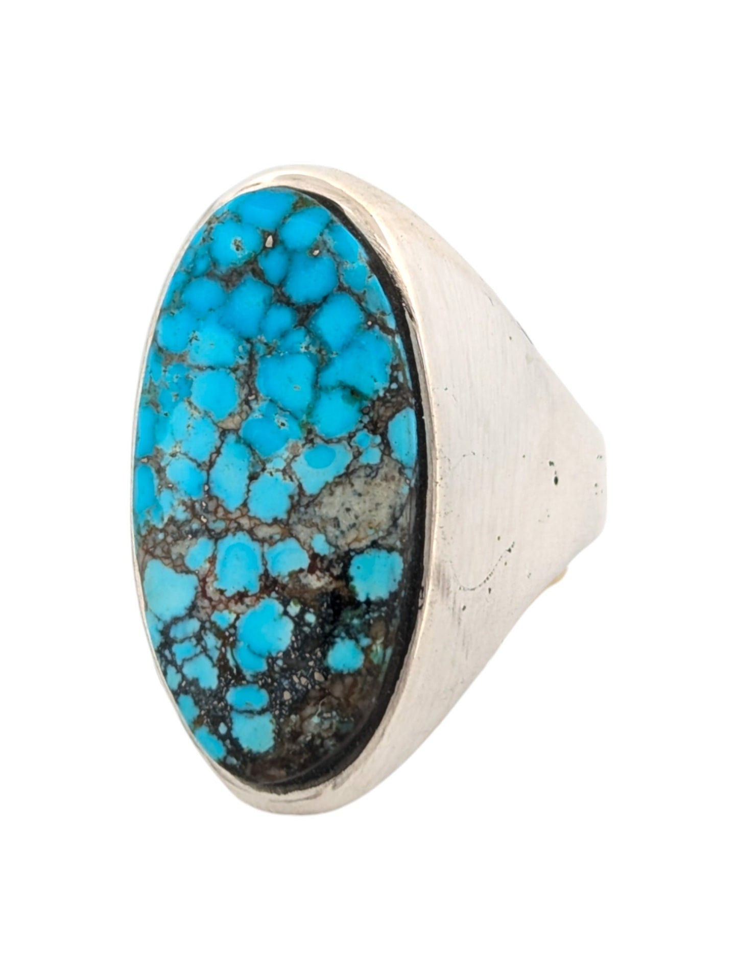 Sweetwater Sue | New Sterling Silver Turquoise Ring with Single Stone Inlay - Size 9.5