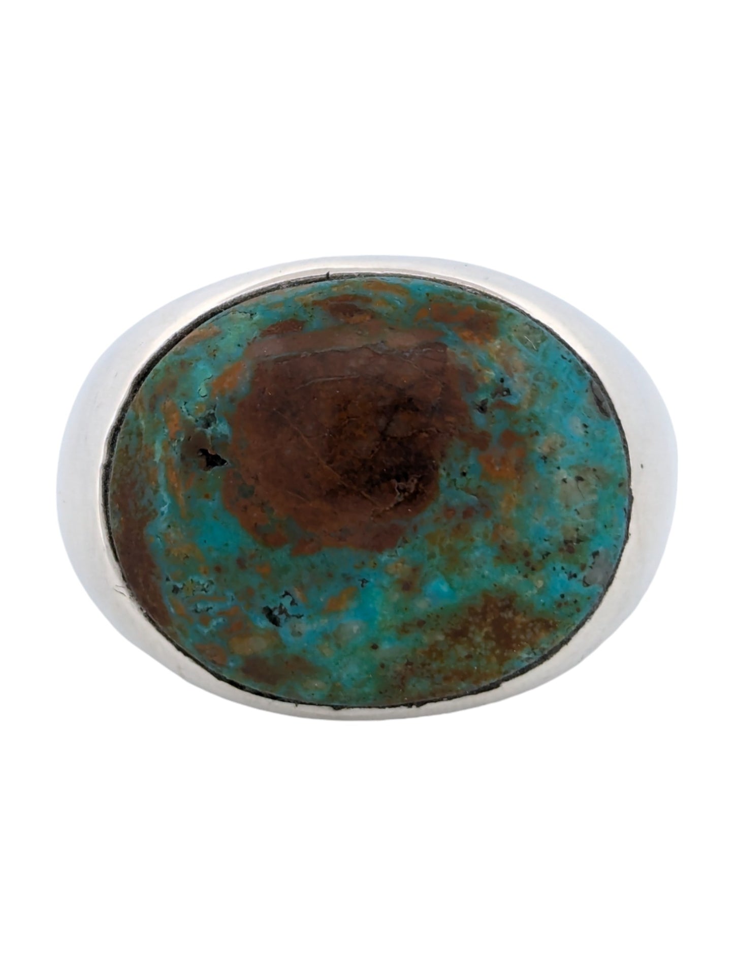 Tombstone Cliff | Sterling Silver Turquoise Ring with Kingman Turquoise Inlay (Size 9)