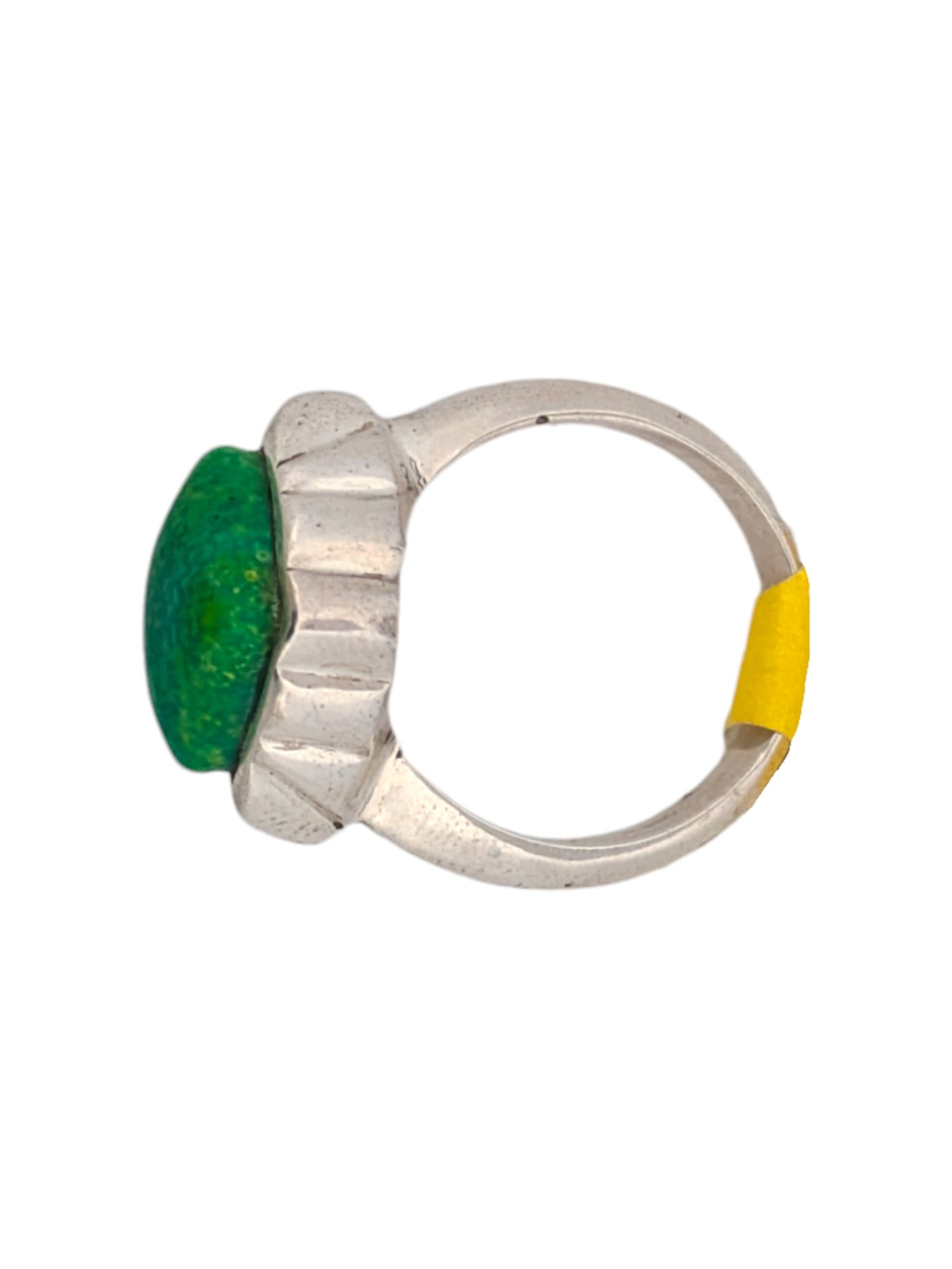 Dodge City | Sterling Silver Ring By Robert Drozd With Vibrant Green Carico Lake Turquoise