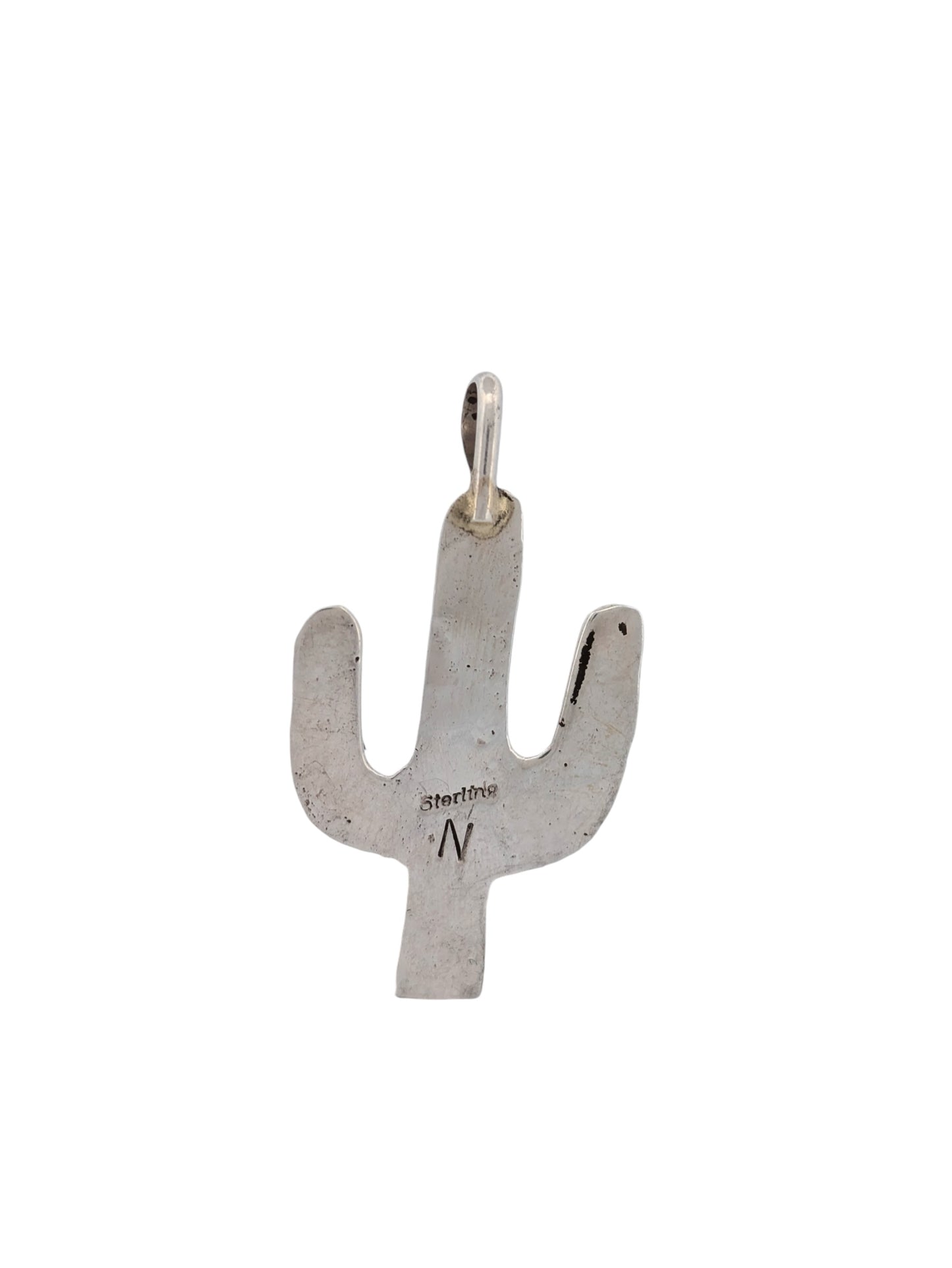 Cactus Point | Native American Handmade Sterling Silver Cactus Pendant