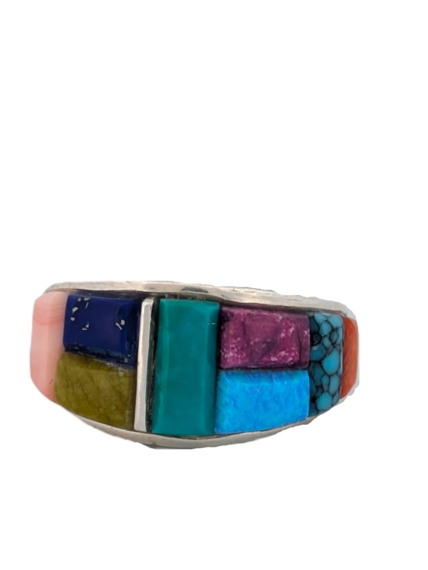 Austin Rapids | Handmade Navajo Sterling Silver Cobblestone Inlay Ring