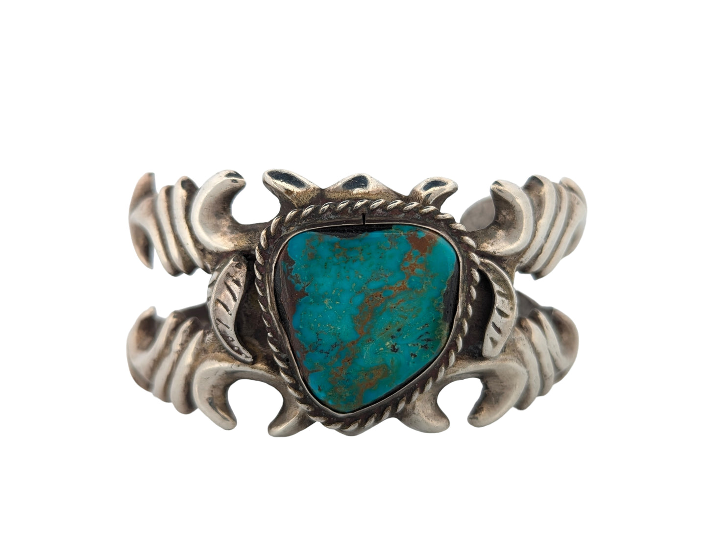 Tumbleweed Run | Vintage Sandcastle Sterling Silver Turquoise Cuff Bracelet