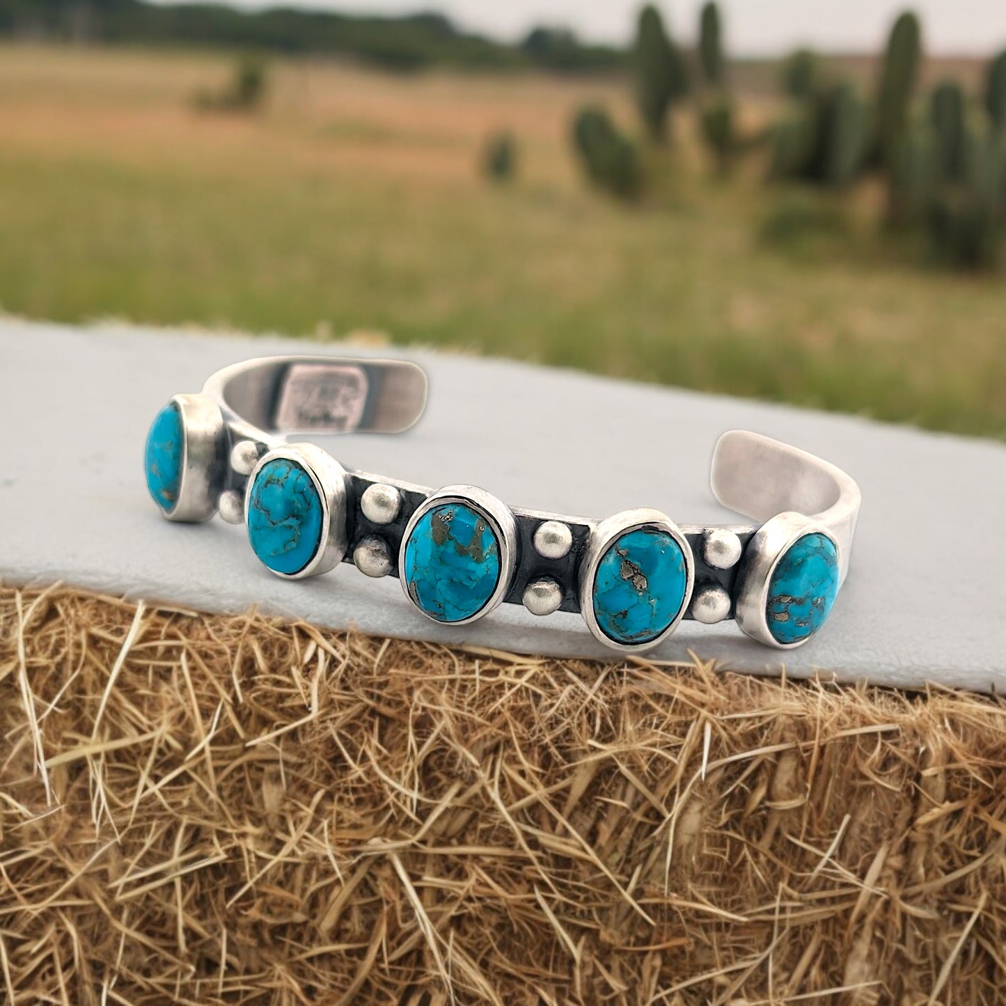 Scorpion Scythe | Hand Fabricated Sterling Silver and Kingman Turquoise Cuff Bracelet