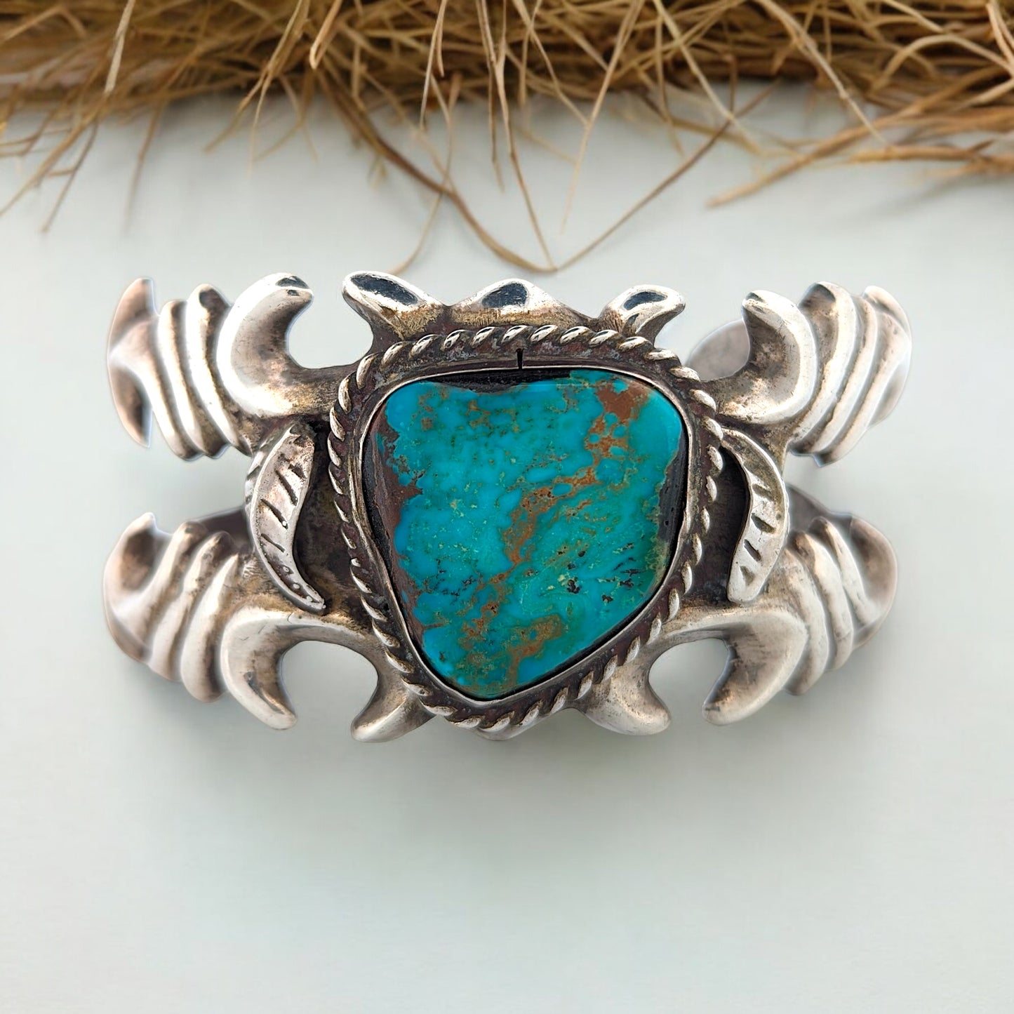 Tumbleweed Run | Vintage Sandcastle Sterling Silver Turquoise Cuff Bracelet