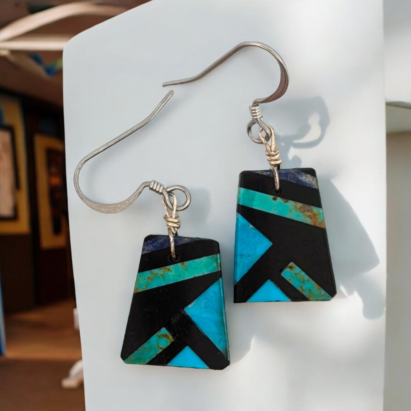 Prairie Bloom | New Native American Handmade Mosaic Inlay Earrings