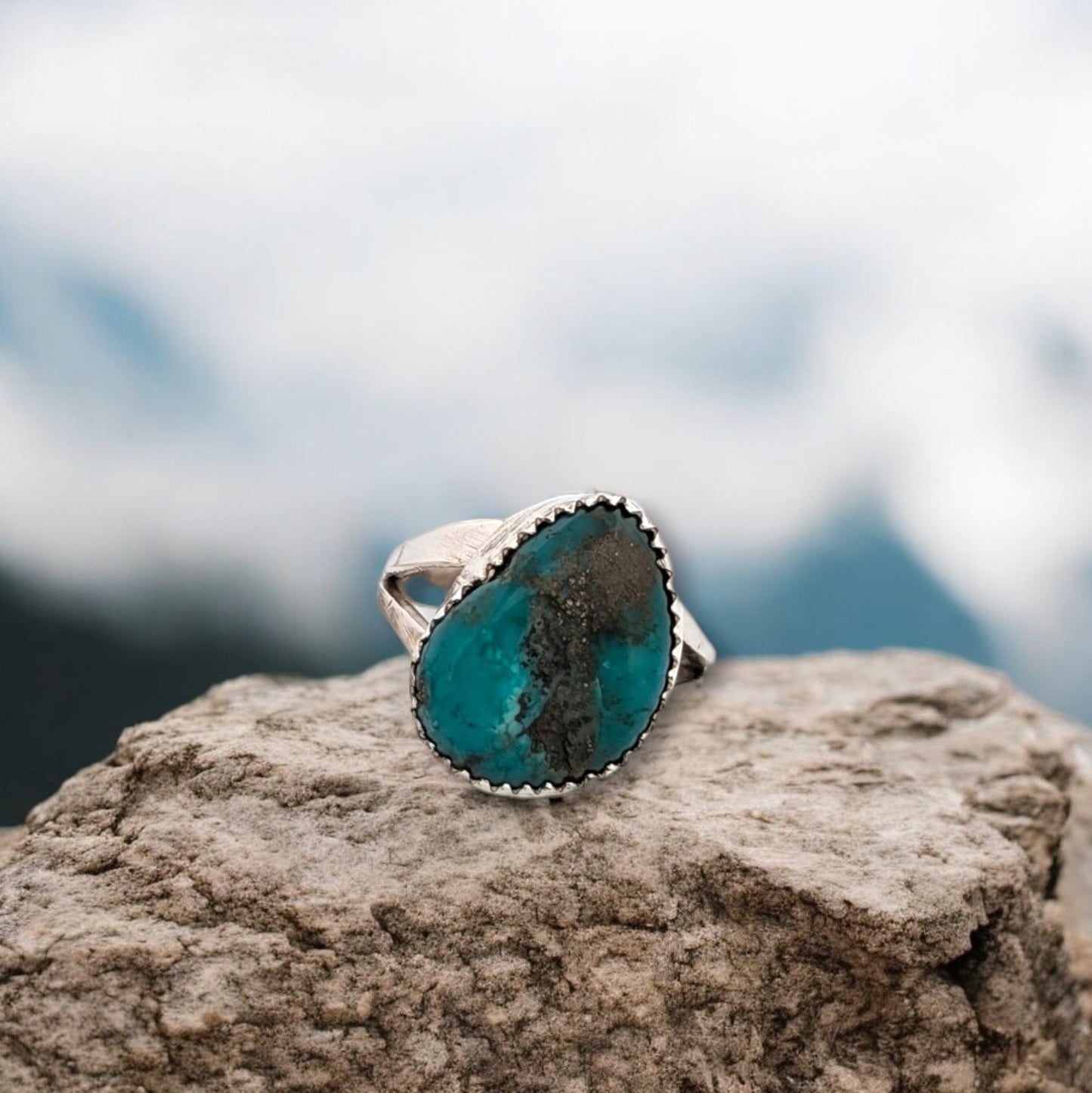 Desert Fire | Handmade Navajo Sterling Silver and Turquoise Ring