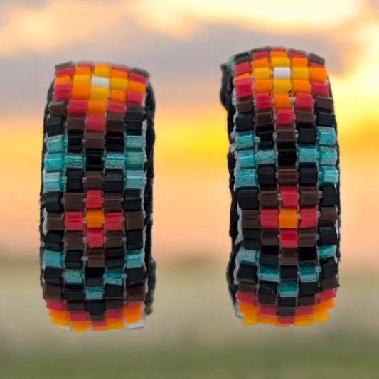 San Pedro | Handmade Navajo Beaded Hoop Earrings