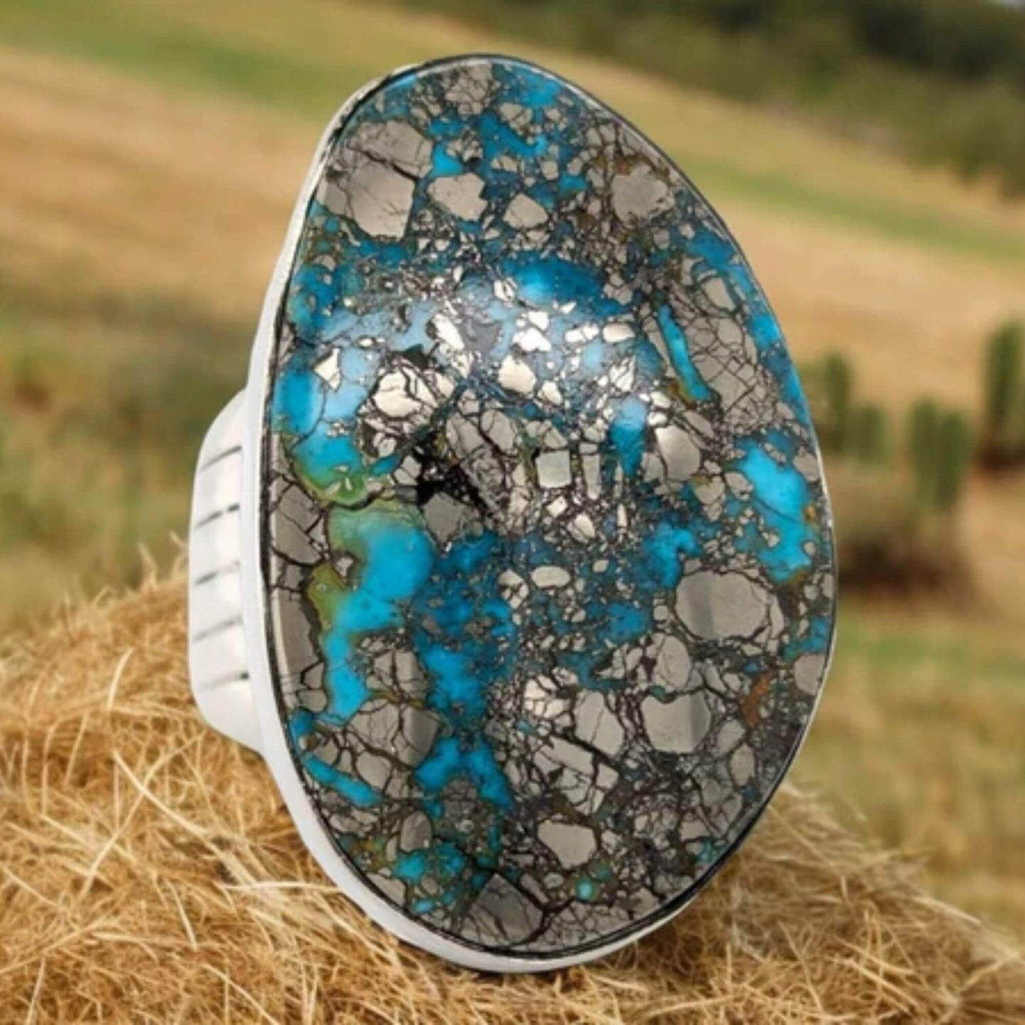 Bloody Basin | Sterling Silver with American Turquoise Ring - Size 12