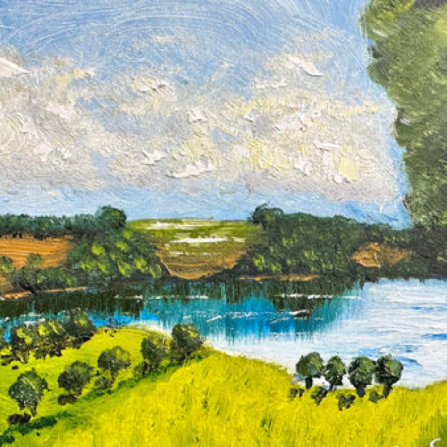 Valley Vista | Calming Landscape Oil Painting