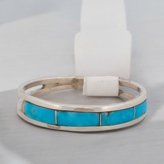 Sundance Downs | New Native American Handmade Sterling Silver Ring with Turquoise Inlay