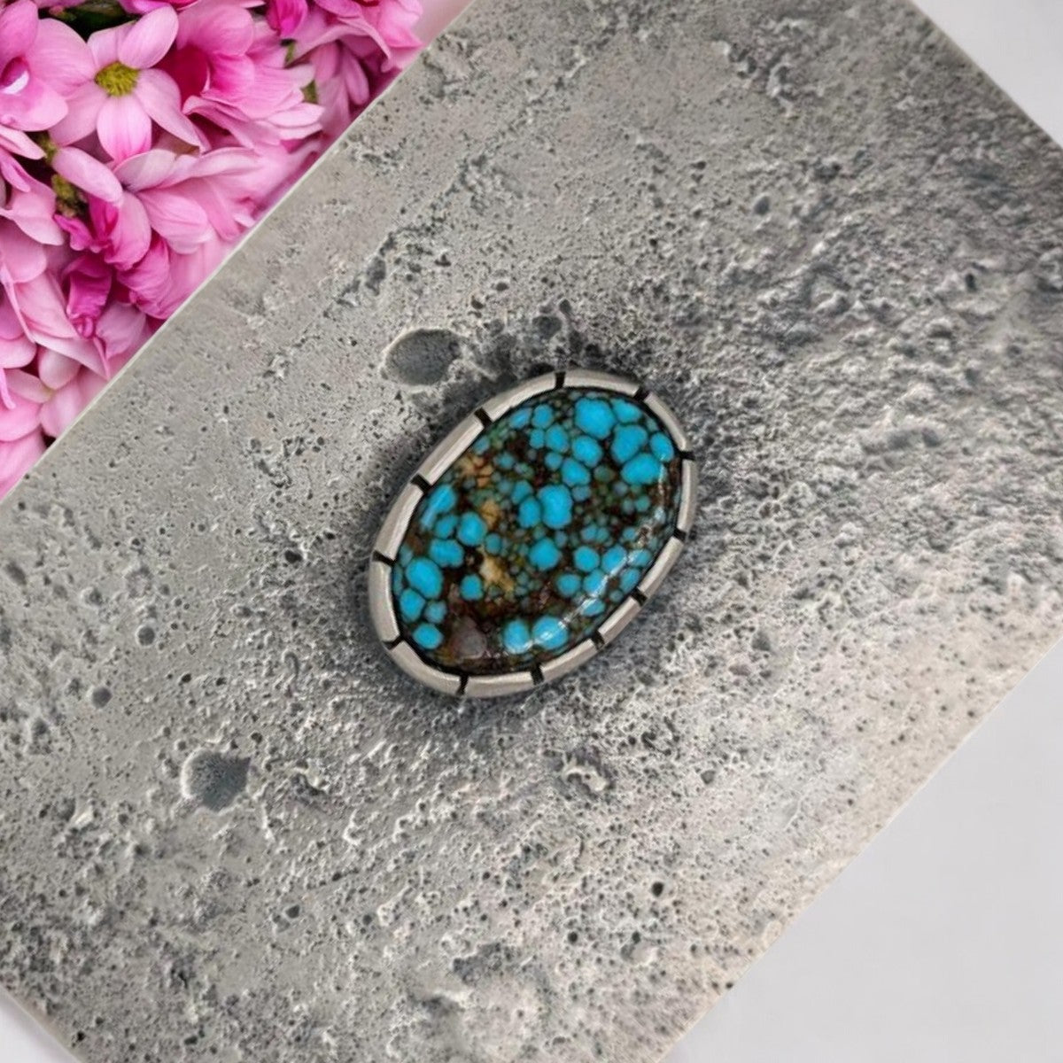 Gambler's Ledge | New Rob Sherman Tufa Cast Sterling Silver and Turquoise Belt Buckle