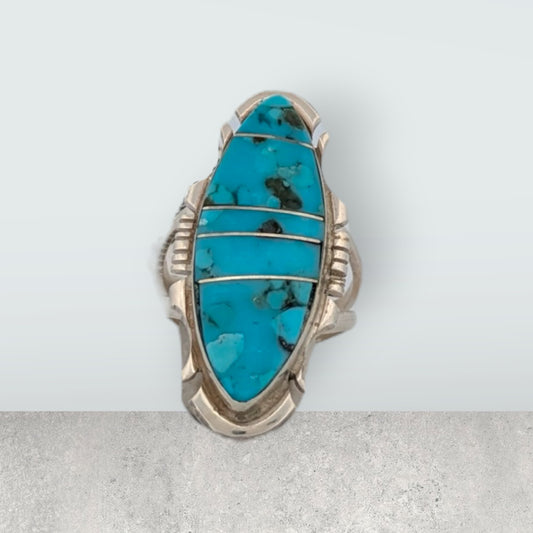 Buffalo Jack | Native American Handmade Turquoise Inlay Ring