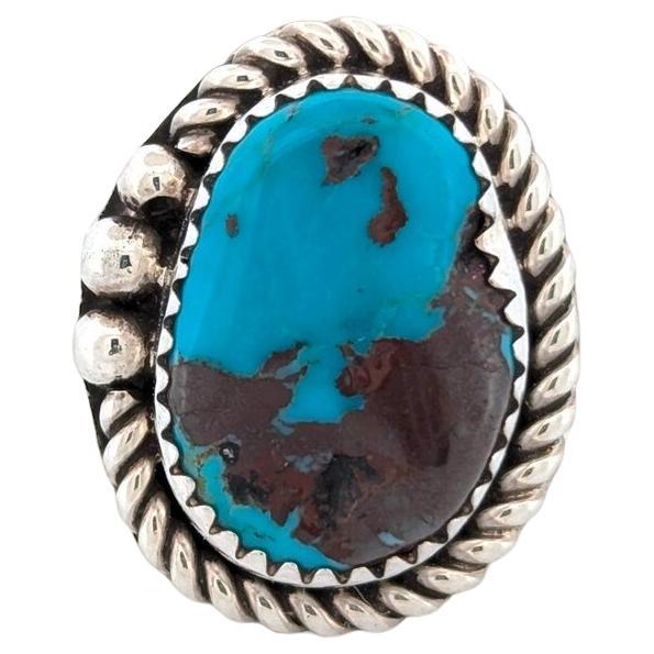 Shallow Dune | Handmade Sterling Silver and Turquoise Ring by Jarod Gordy- Size 5.5